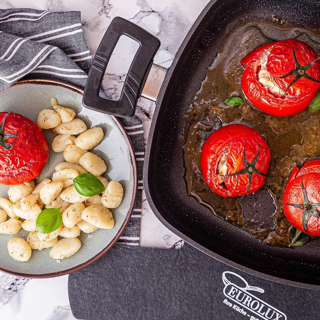 Eurolux Premium casserole dish 28 x 28 cm, 7 cm H, 4.0 L - Suitable for Induction, Made in Germany