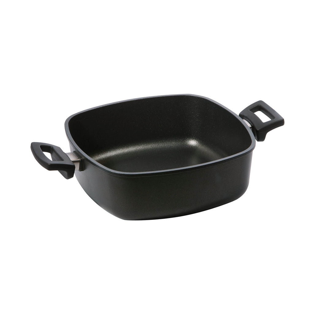 Eurolux Premium Square deep caserole square, 24x24 & 28x28 cm, 10 cm height, Induction with side handles, Including lid