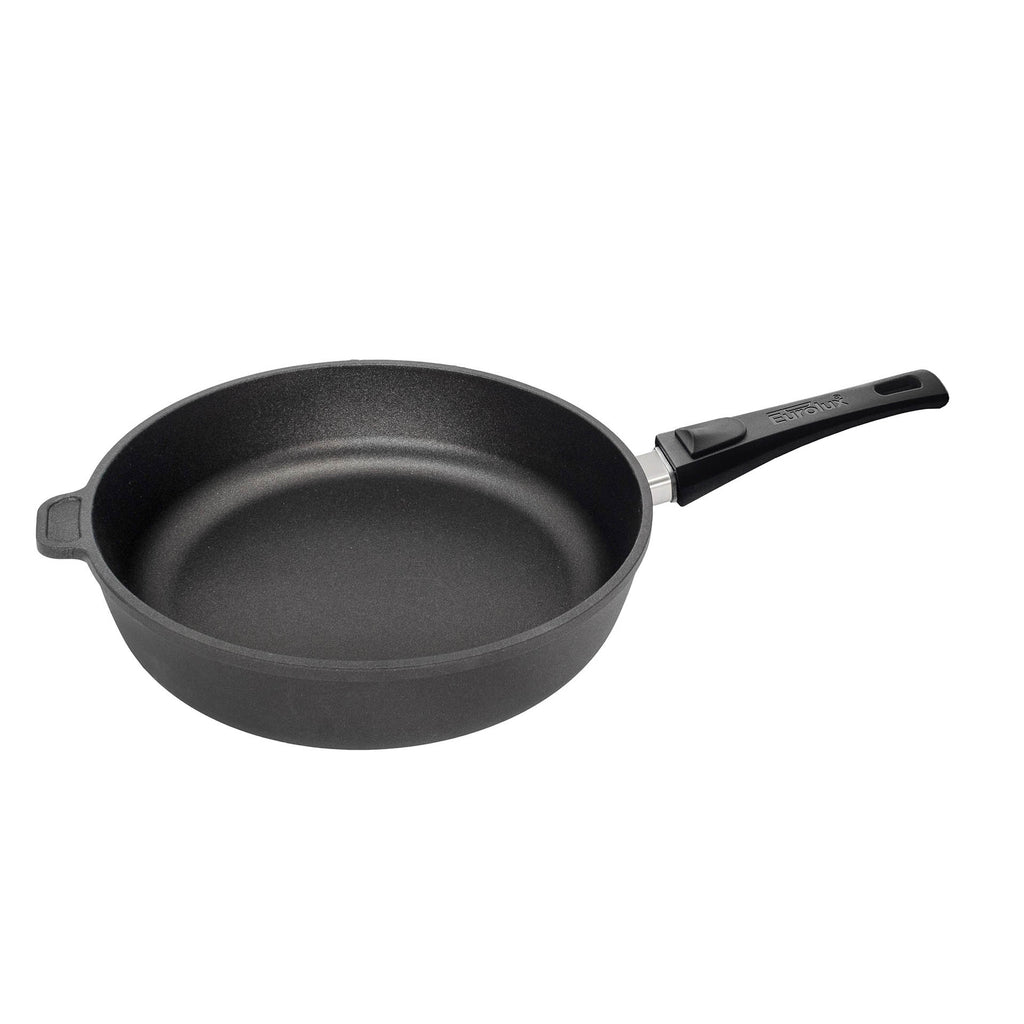 Eurolux Premium Sauté pan Ø 24, 26, & 28 cm, 7 cm high, With detachable handle, Induction friendly