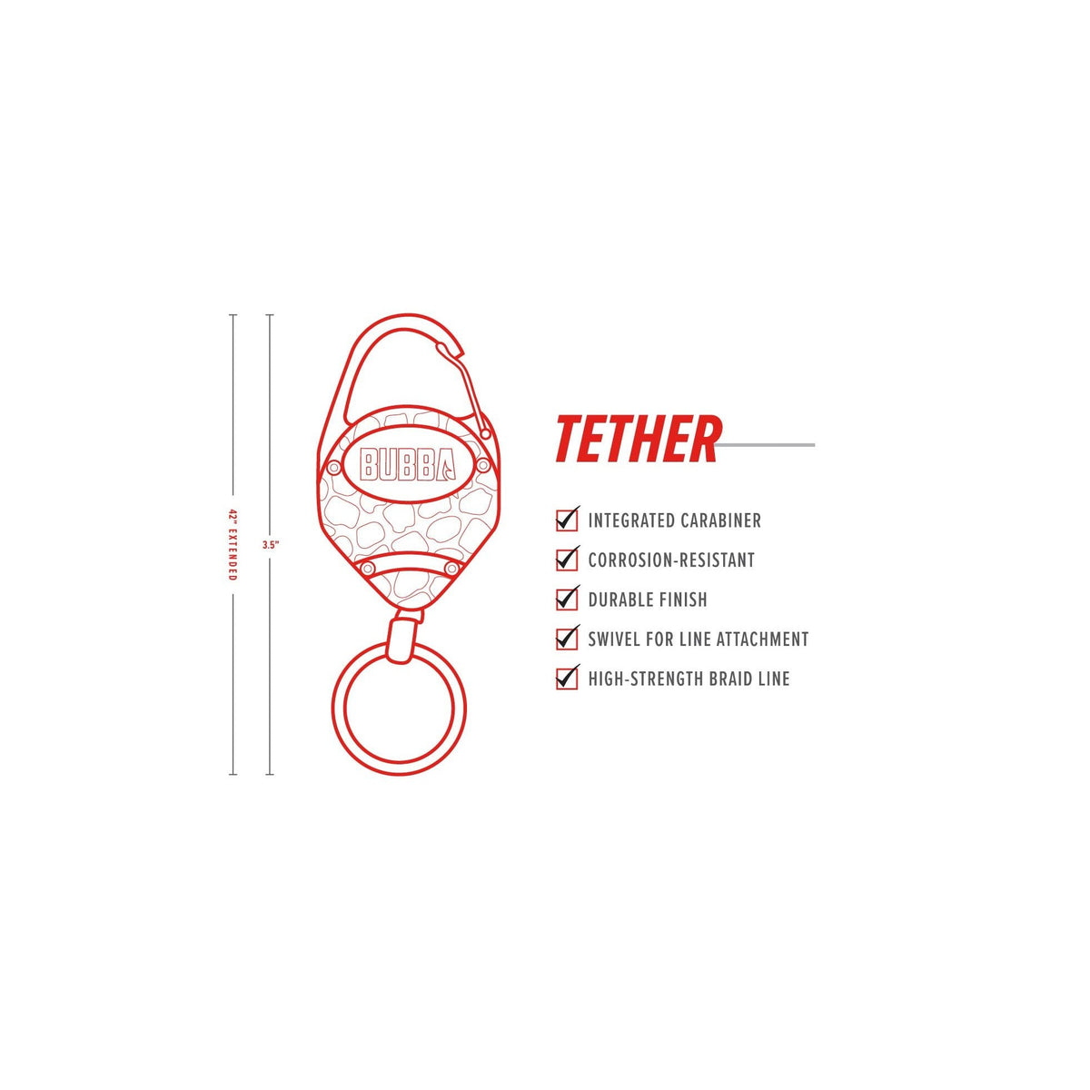 Bubba Tether - Easy Access for Fishing Accessories – Adventurer-Chef
