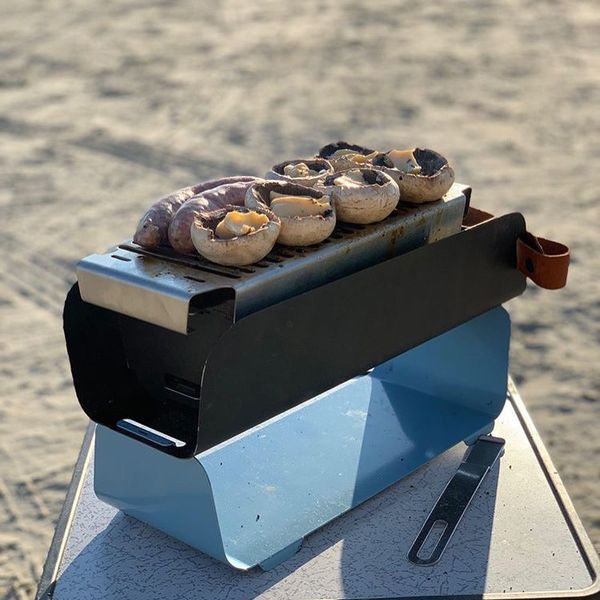 UNA Portable Table-top Charcoal Grill - Mint Turquoise