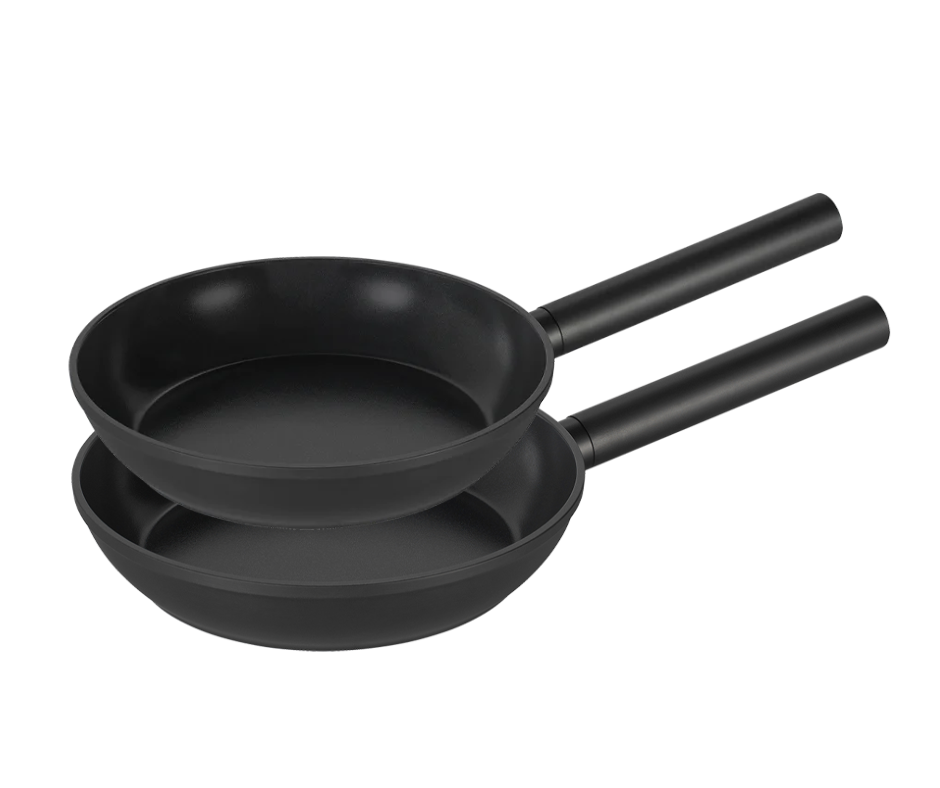 CERAMIC ALUMINIUM FRY PANS 20/24CM BLACK W/Cutting Board