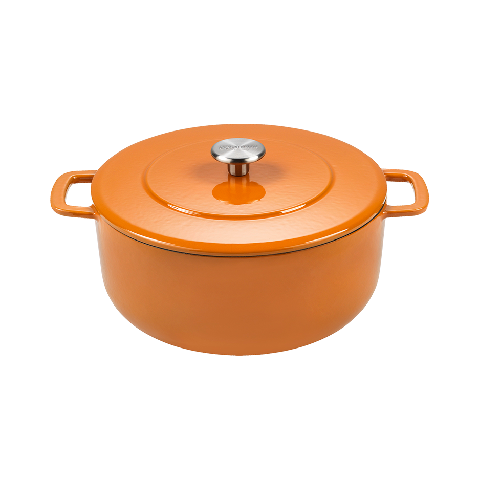 SOUS-CHEF ENAMELLED CAST IRON DUTCH OVEN 24CM ORANGE