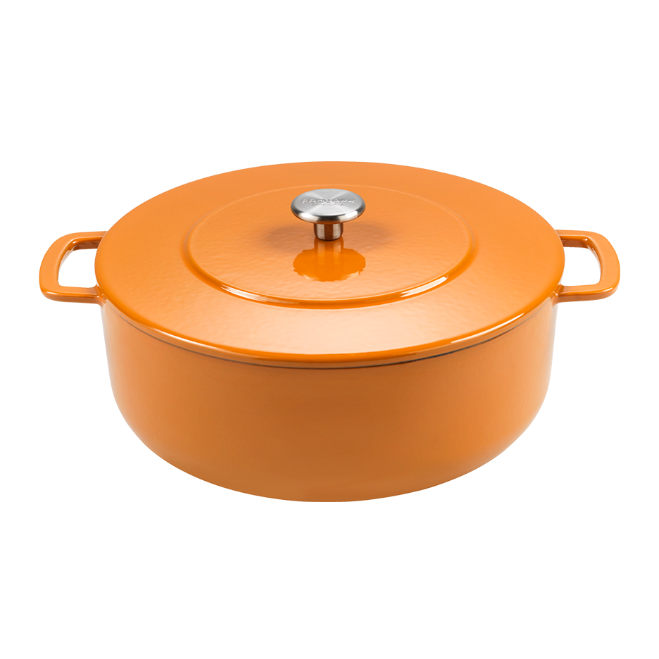 SOUS-CHEF ENAMELLED CAST IRON DUTCH OVEN 28CM ORANGE