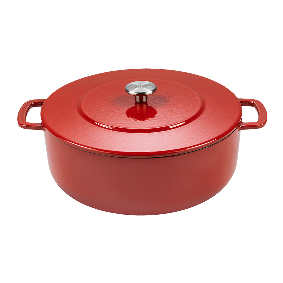 SOUS-CHEF ENAMELLED CAST IRON DUTCH OVEN 28CM RED